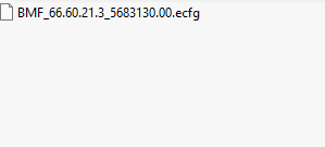 BMF ecfg files